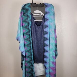 IMAN Shimmering Blue Top And Cover  Size MT